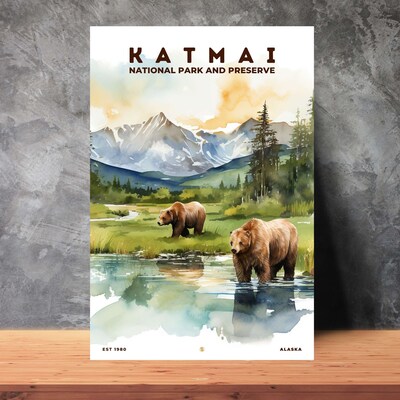 Katmai National Park and Preserve Poster, Travel Art, Office Poster, Home Decor | S8 - image2